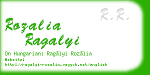 rozalia ragalyi business card