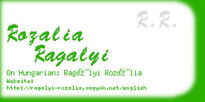 rozalia ragalyi business card